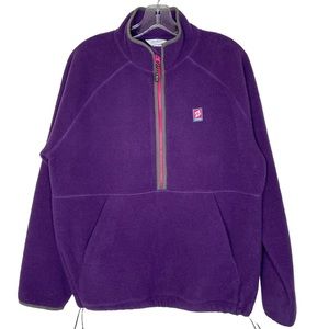 Peloton Chalet Lightweight Sherpa 1/2 Zip Pullover Purple Sweatshirt Sz.M